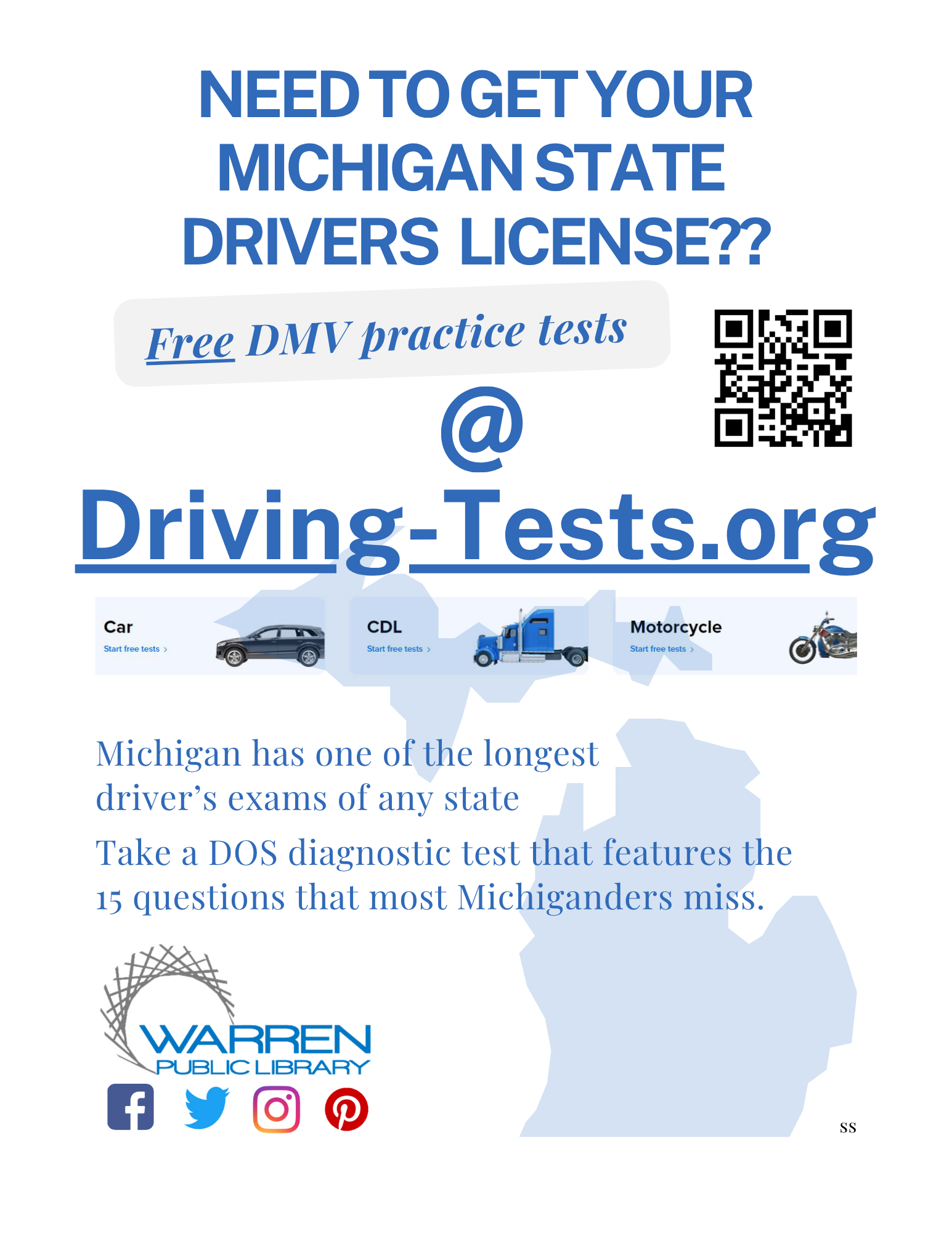 Flyer for drivingtests.org